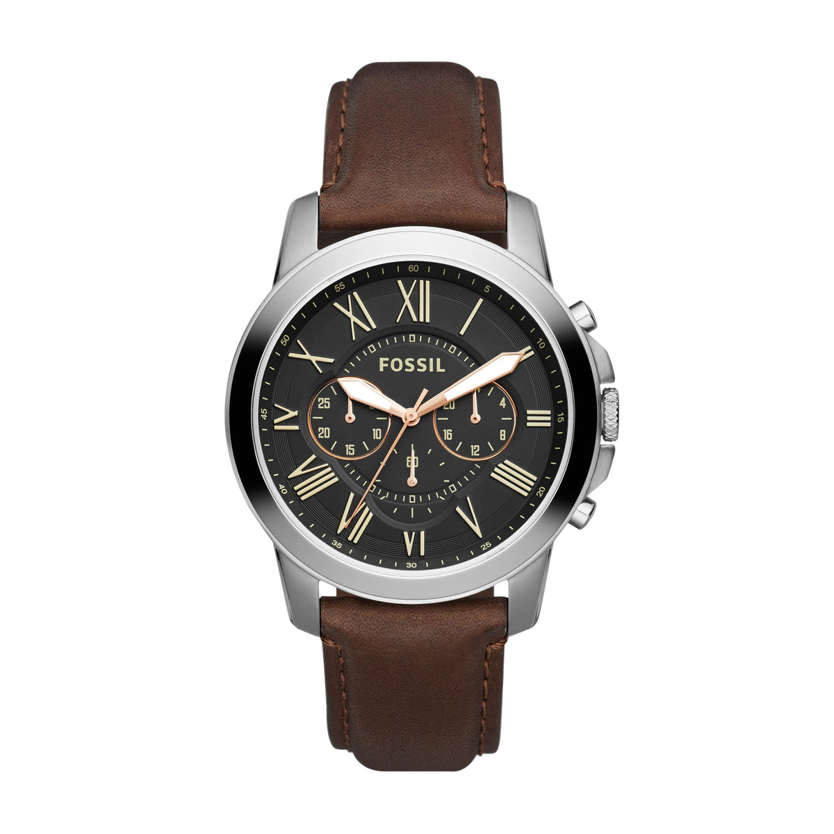 Fossil Men's Grant 44mm Chronograph, Stainless Steel Watch