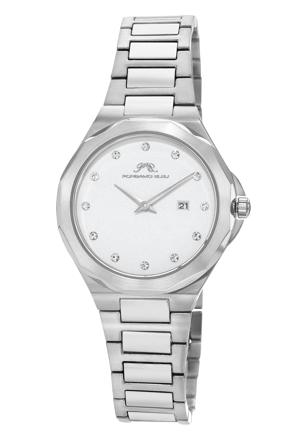 Victoria Women's Slim case Watch with Crystals 1242AVIS