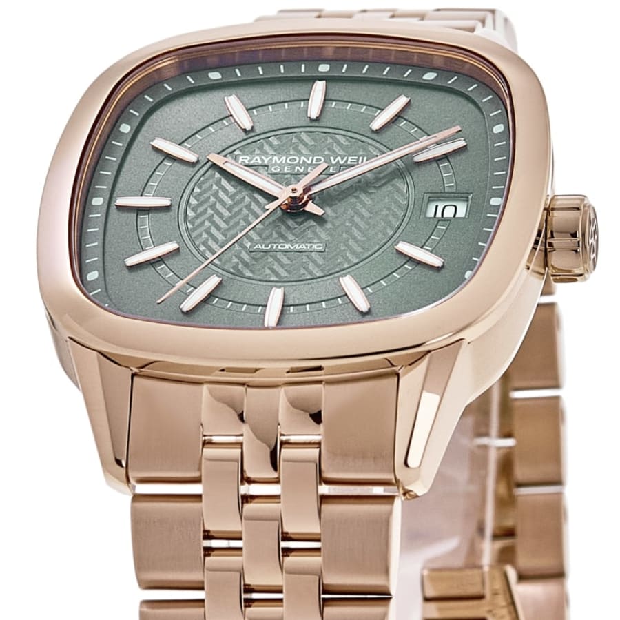 Raymond Weil Freelancer Automatic Green Dial PVD Stainless Steel Women's Watch 2490-P5-52061