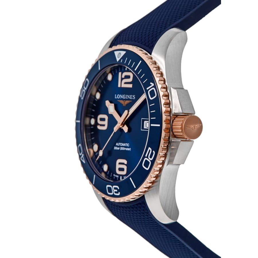 Longines HydroConquest Automatic Blue Dial Rubber Strap Men's Watch