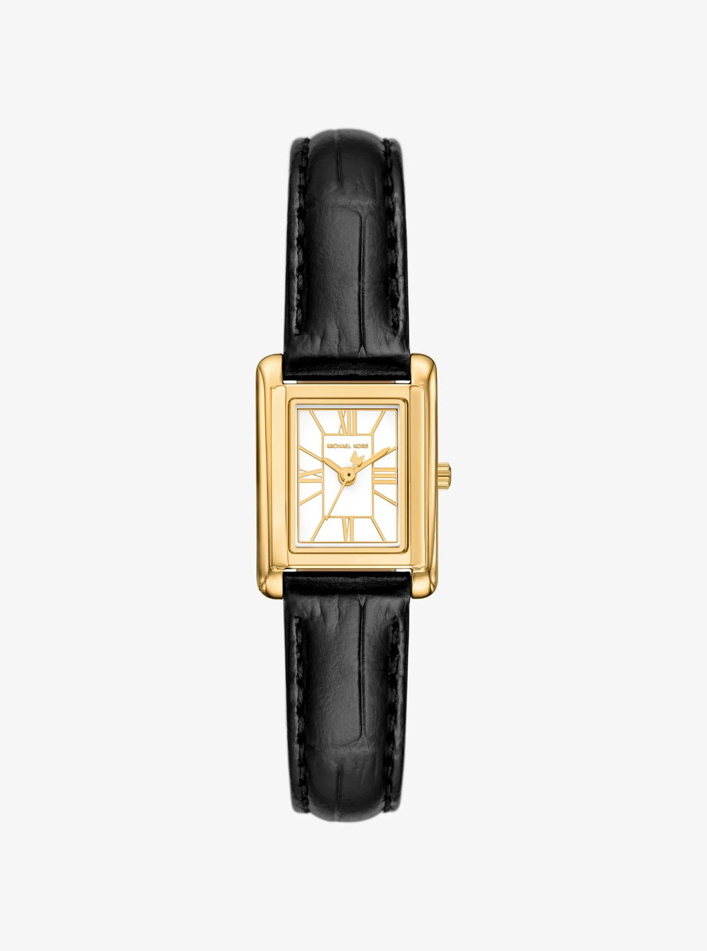 Petite Essex Gold-Tone and Crocodile Embossed Leather Strap Watch