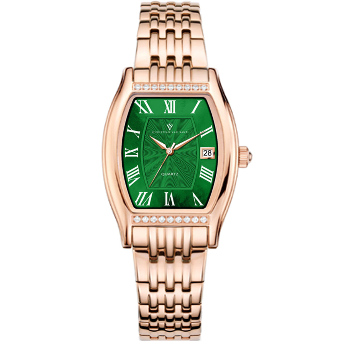 Christian Van Sant Women's Gemma Green Square 34mm