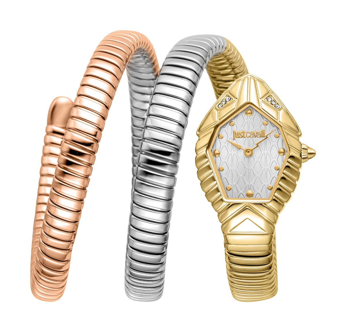 Just Cavalli Women's Snake 316L Stainless Steel Watch