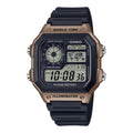 Casio Men’s Black and Brown World Time Digital Resin Watch - AE-1200WH-5AVCF