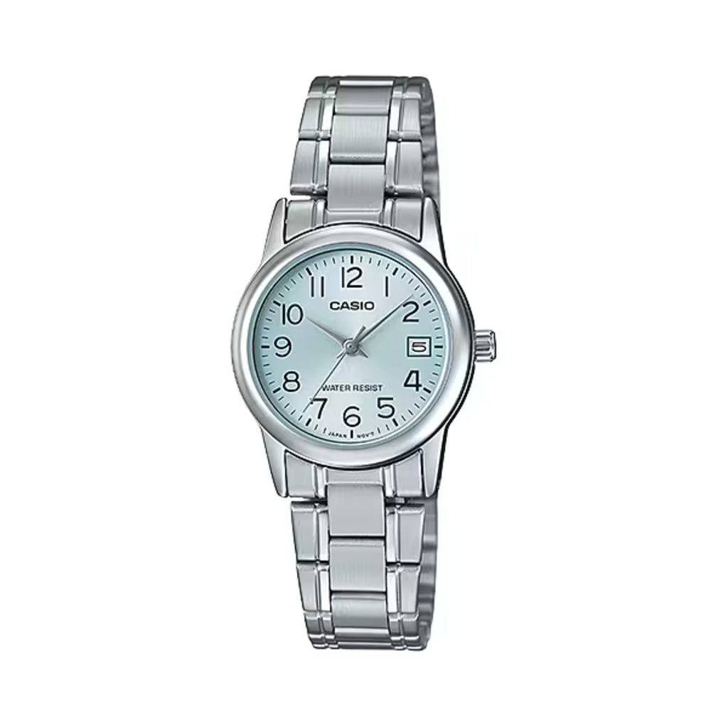 Casio Women’s Light Blue Dial Stainless Steel Analog Watch - LTP-V002D-2BUDF