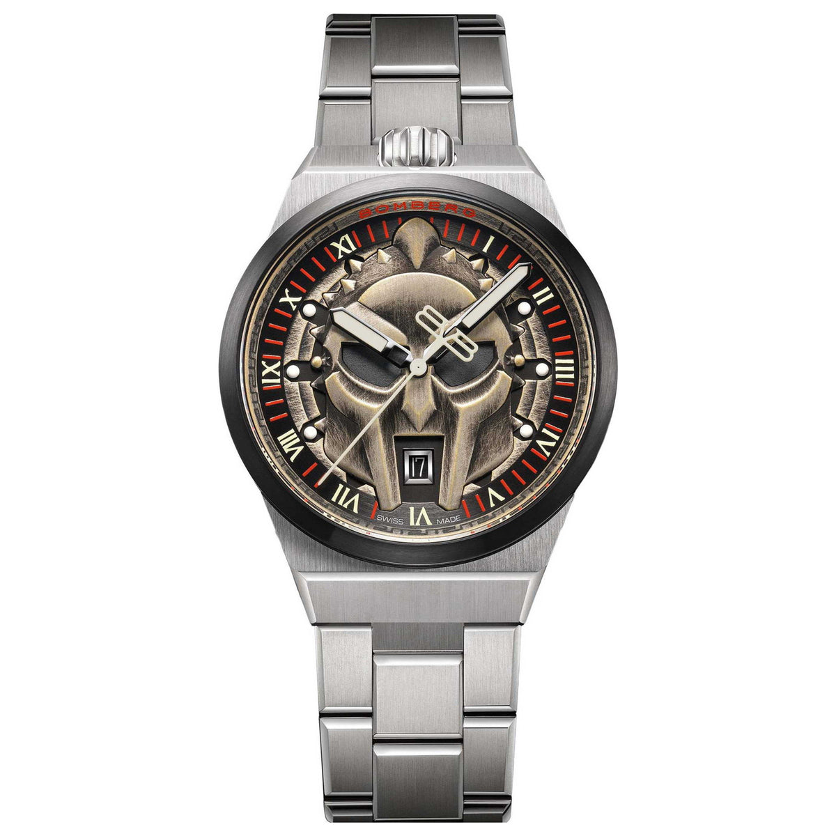 Bomberg Men's BOLT-68 Neo Spartacus 43mm Quartz Watch BF43H3SP.02-1.12