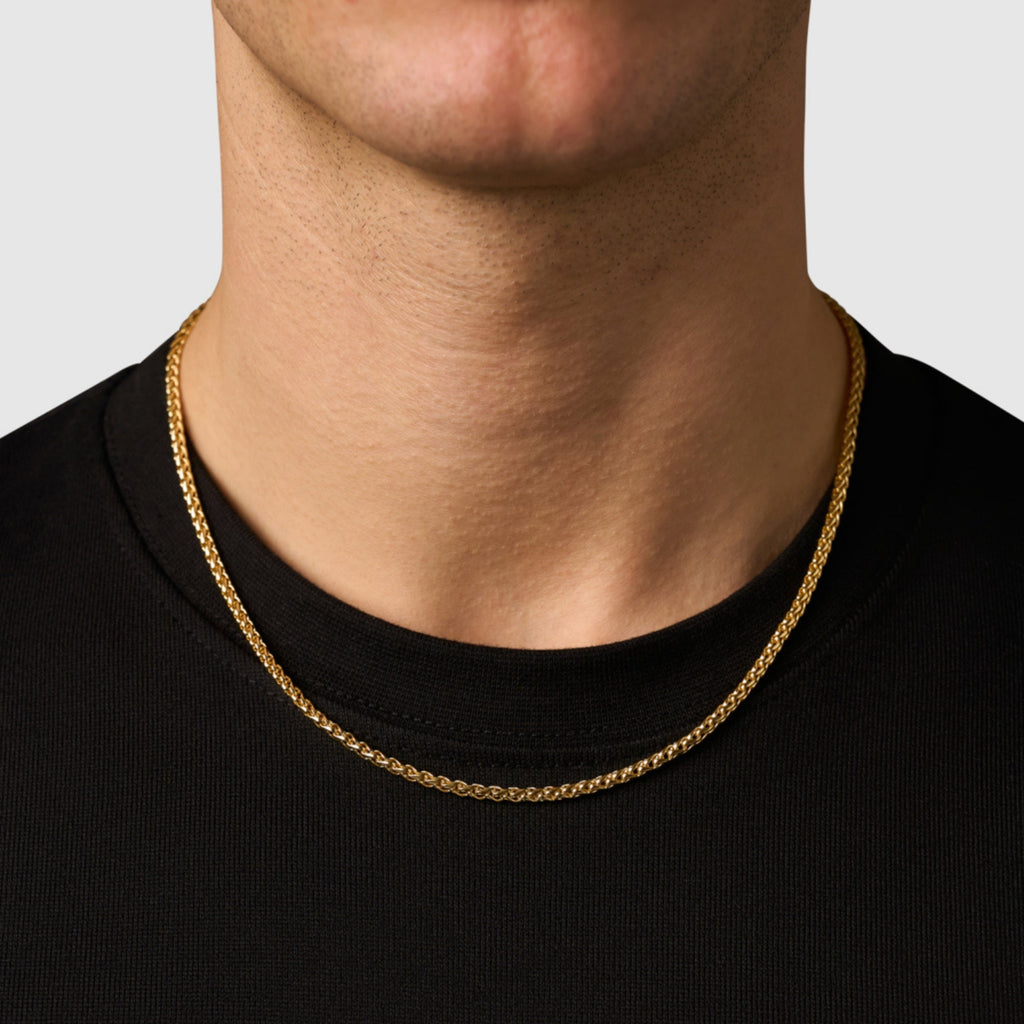 Wheat (18ct Gold) 3mm | Sterling Silver