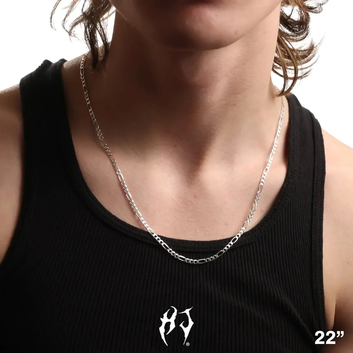 STERLING SILVER FIGARO CHAIN