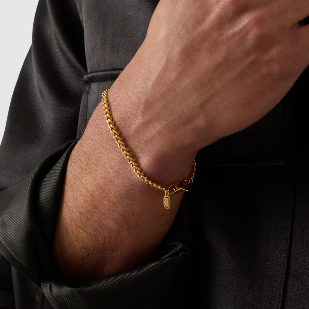 Wheat Bracelet (Gold) 5mm
