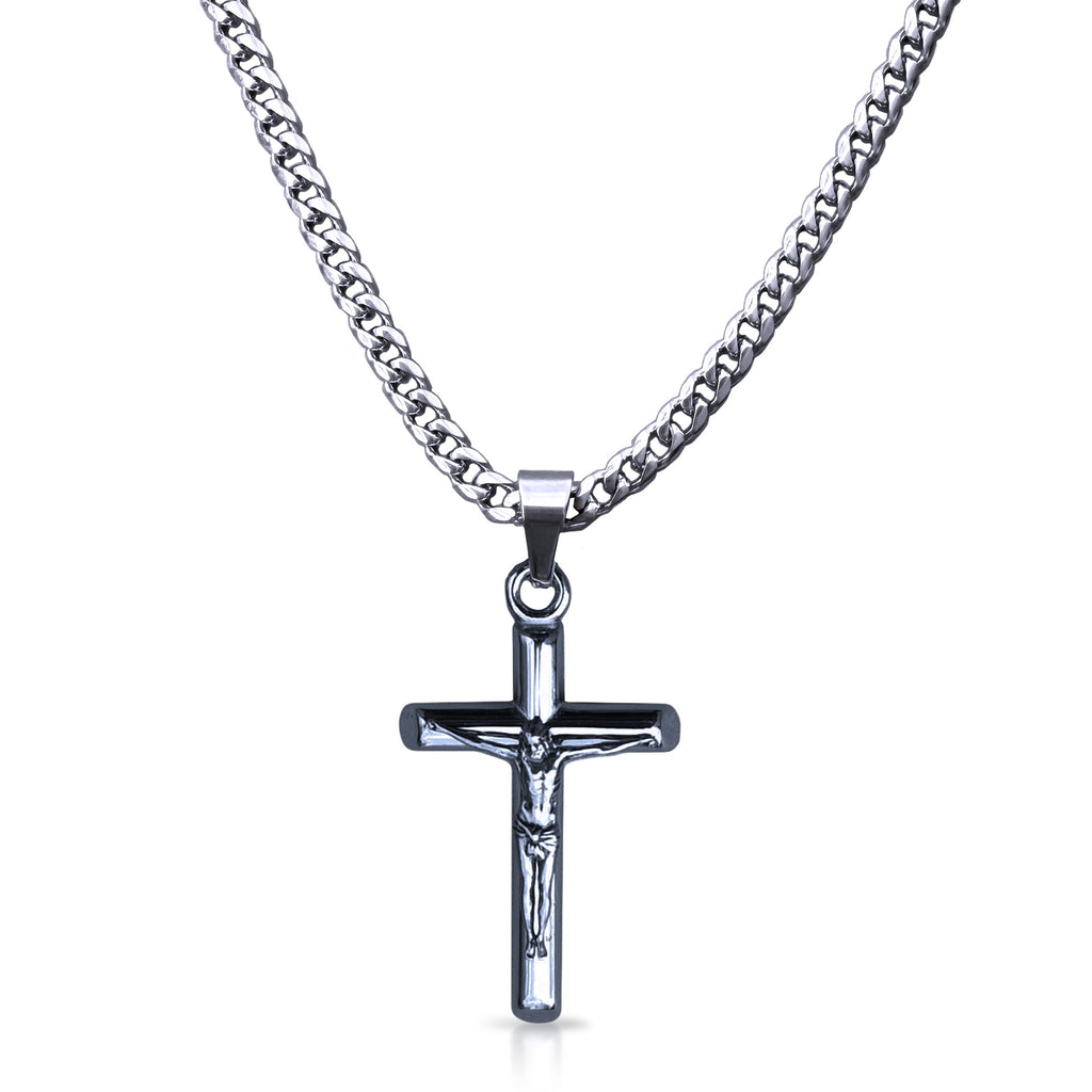Pro Crucifix Pendant Necklace Pendant Necklace - Stainless Steel
