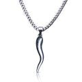 Pro Italian Horn Pendant Necklace - Stainless Steel