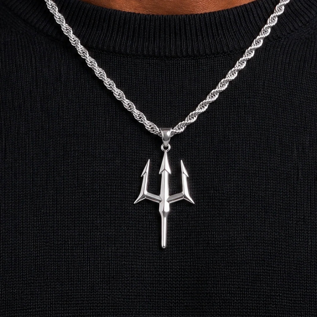 Trident Pendant (Silver)
