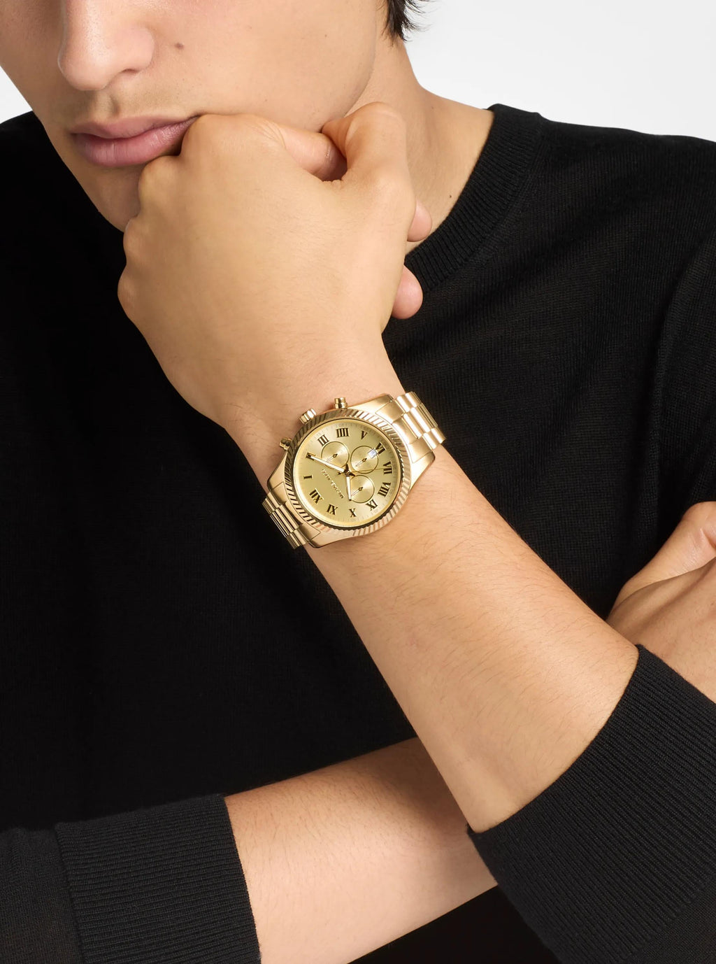 Oversized Lexington Gold-Tone Watch
