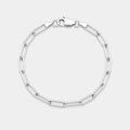Women's Paperclip Bracelet (Silver) - 3mm