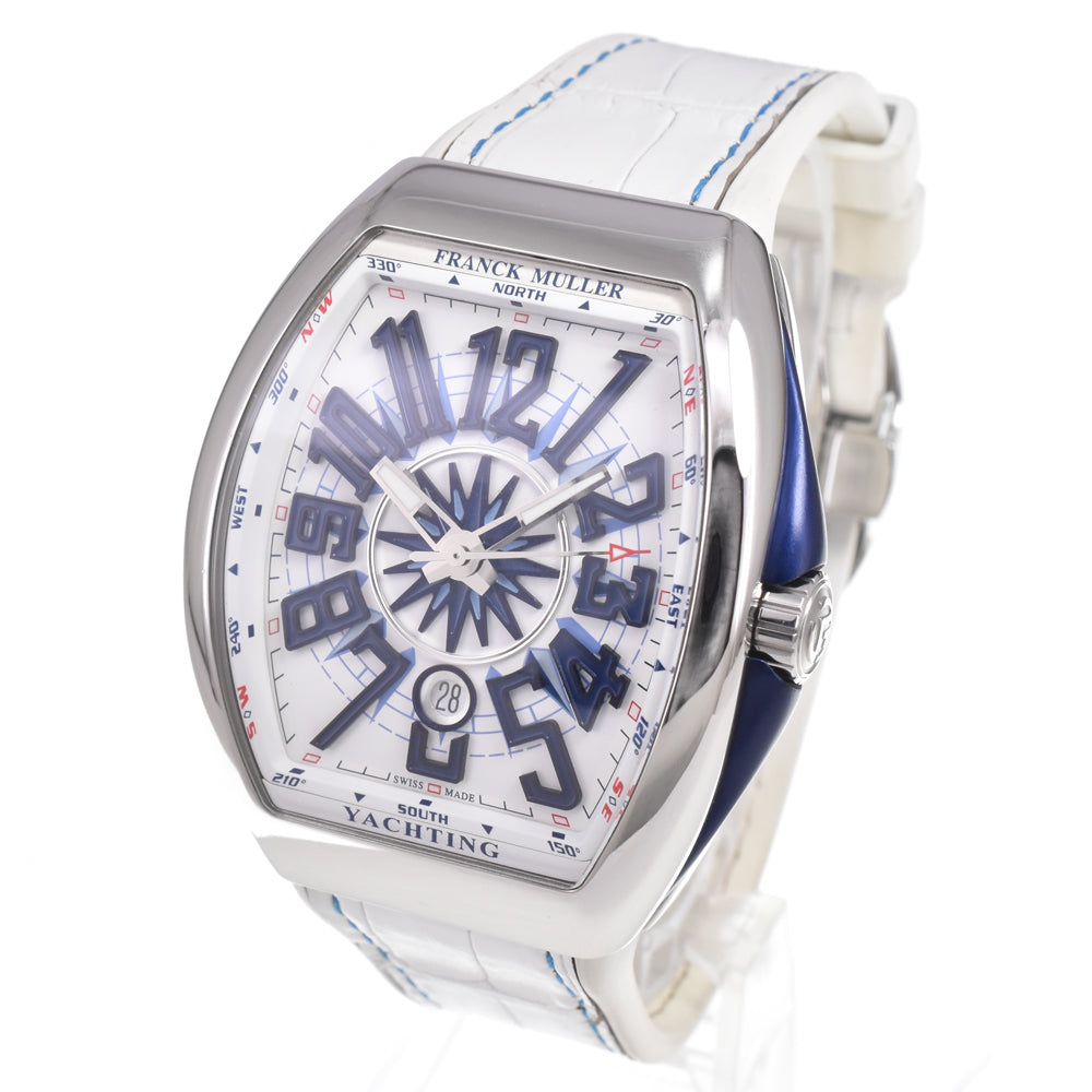 Franck Muller Vanguard Yachting Automatic Stainless Steel And Rubber Watch (Pre-Owned)
