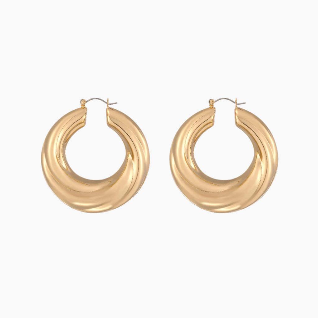Round Twisted Hoop Earrings