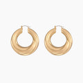Round Twisted Hoop Earrings