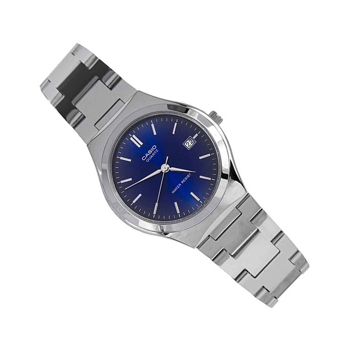 Casio Women’s Silver Stainless Steel Analog Watch with Blue Dial - LTP-1170A-2A