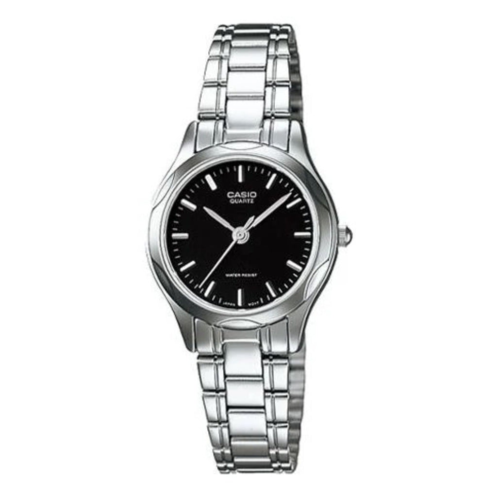 Casio Women’s Black Dial Stainless Steel Bracelet Watch - LTP‑1275D‑1A