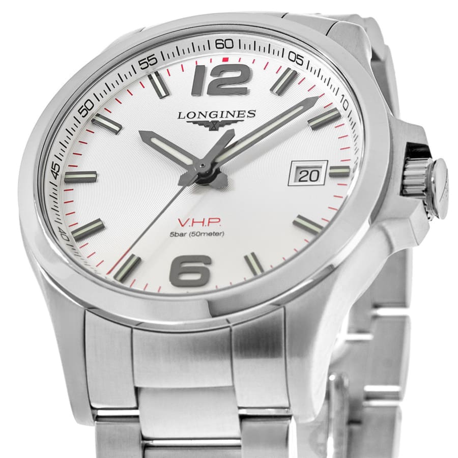 Longines Conquest V.H.P. 43mm Silver Dial Steel  Men's Watch L3.726.4.76.6