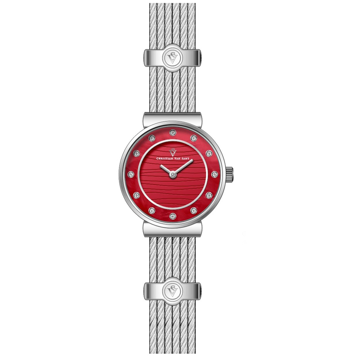 Christian Van Sant Women's Cavo Red Dial Watch