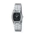 Casio Women’s Black Dial Rectangular Analog Watch with Steel Bracelet - LTP-1169D-1A
