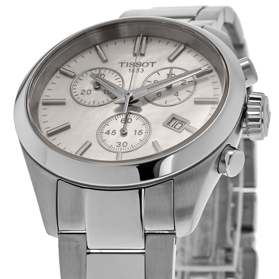 Tissot PR100 Chronograph 36mm Mother of Pearl Dial Stainless Steel Women's Watch T150.217.11.111.00