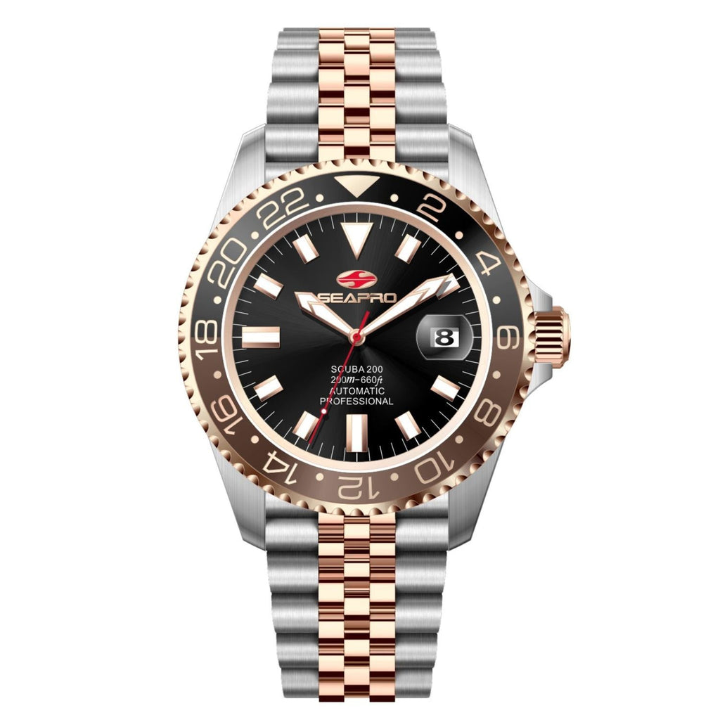 Seapro Men's Grand Meridian Black Dial Watch