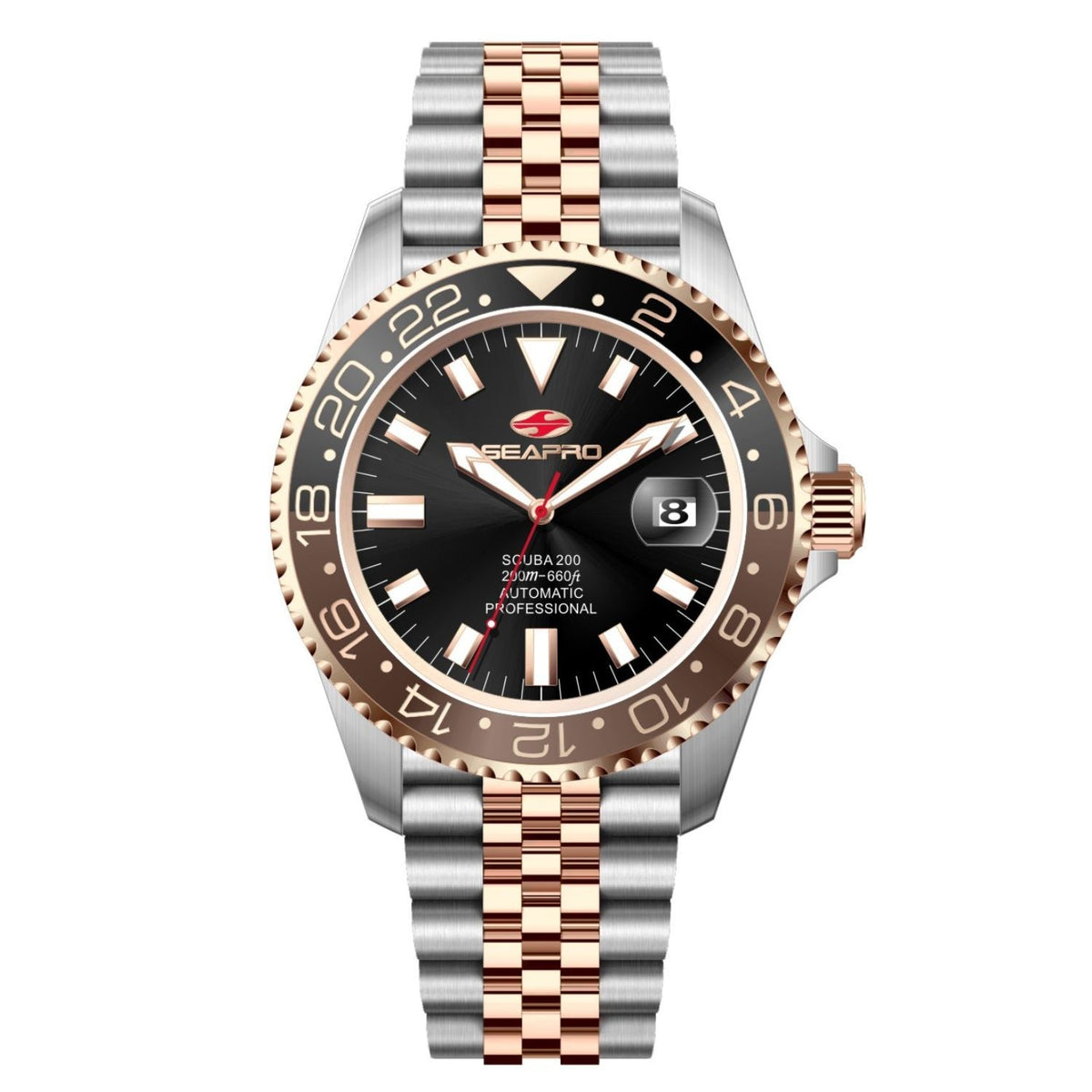 Seapro Men's Grand Meridian Black Dial Watch