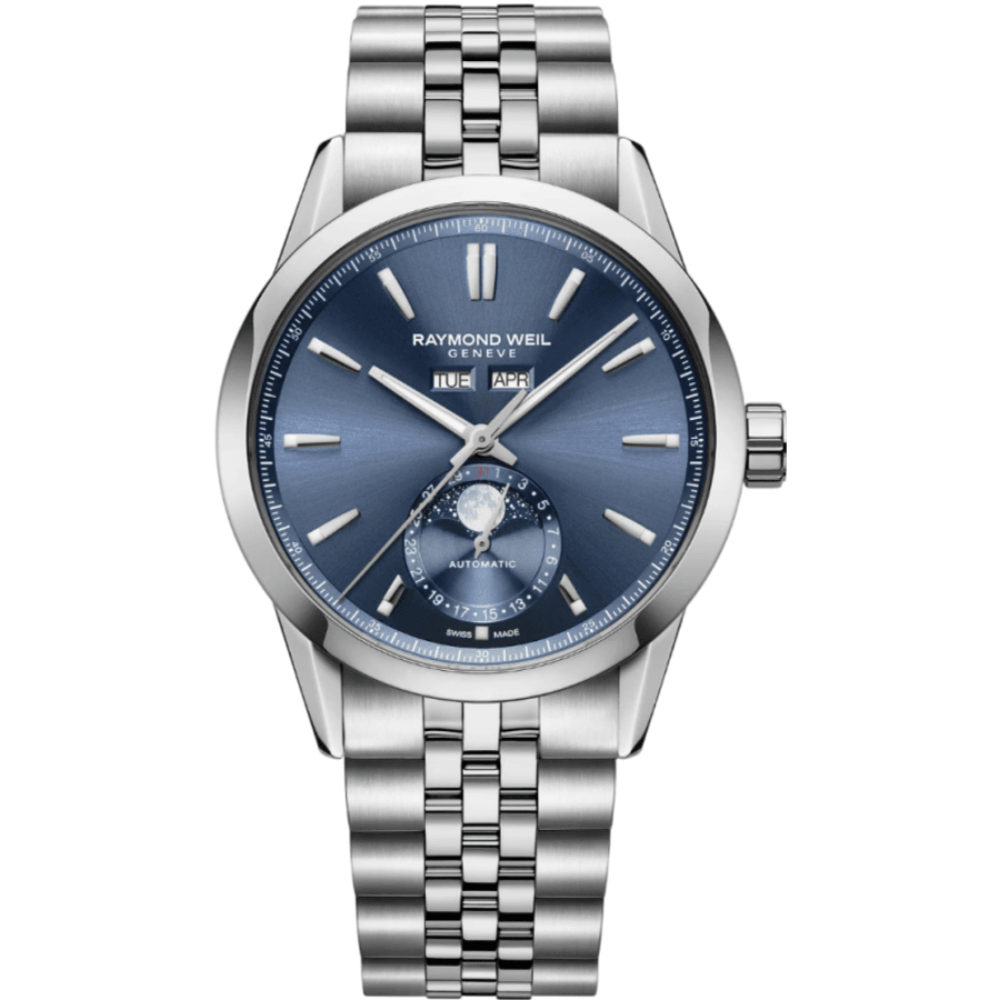 Raymond Weil Freelancer Automatic Complete Calendar Blue Dial Stainless Steel Men's Watch 2766-ST-50001