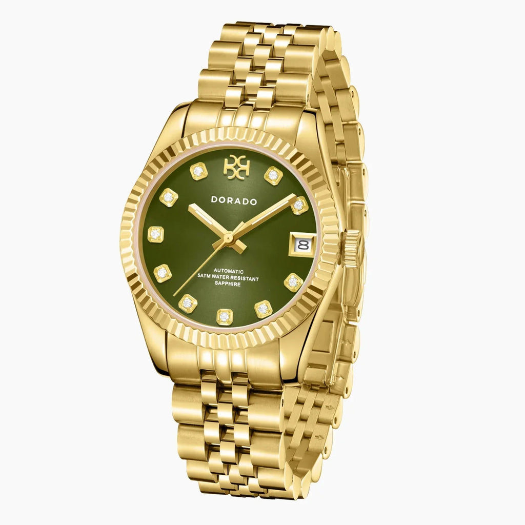 DORADO Gold Timeless Watch - Olive
