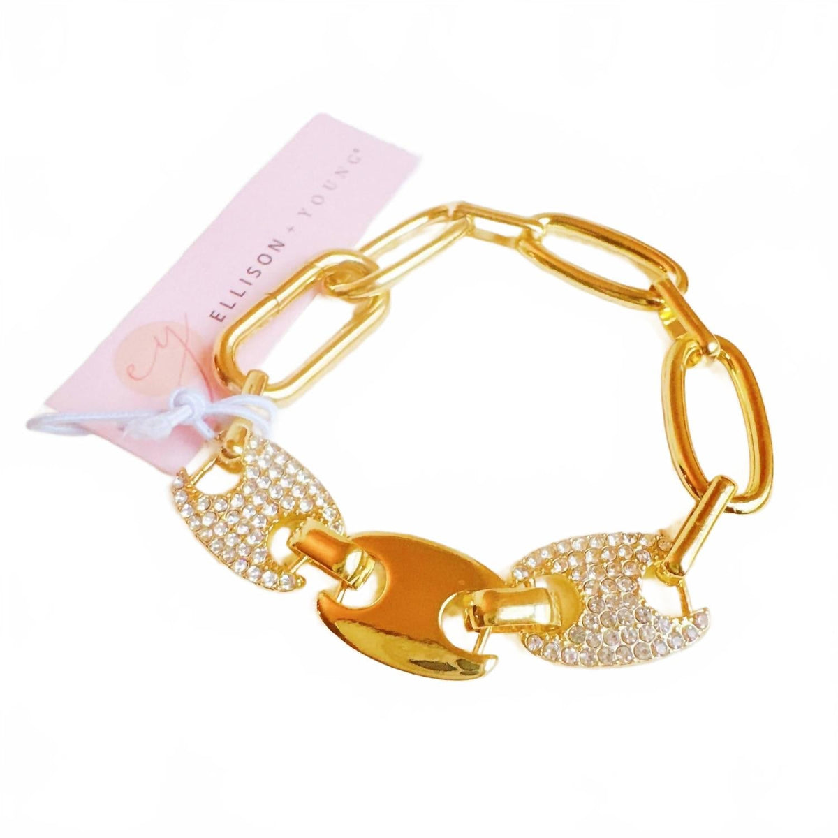 Women's Pavé Horse Bit Bracelet In Gold