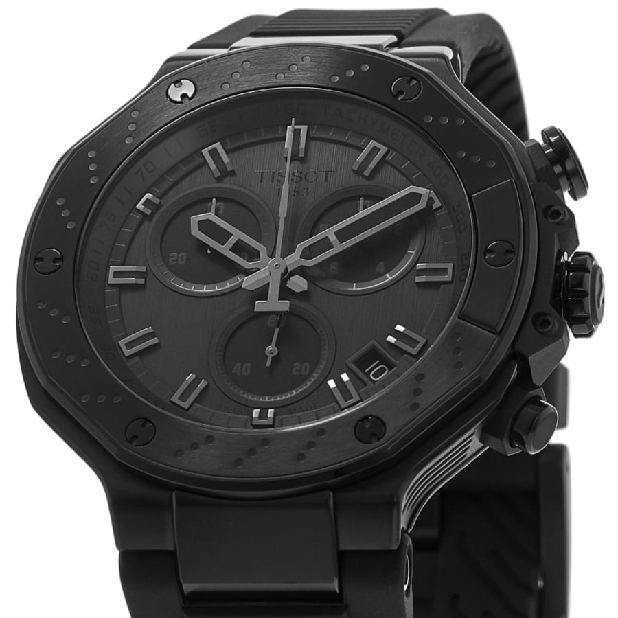 Tissot T-Race Chronograph Grey Dial Silicone Strap Men's Watch T141.417.37.061.00