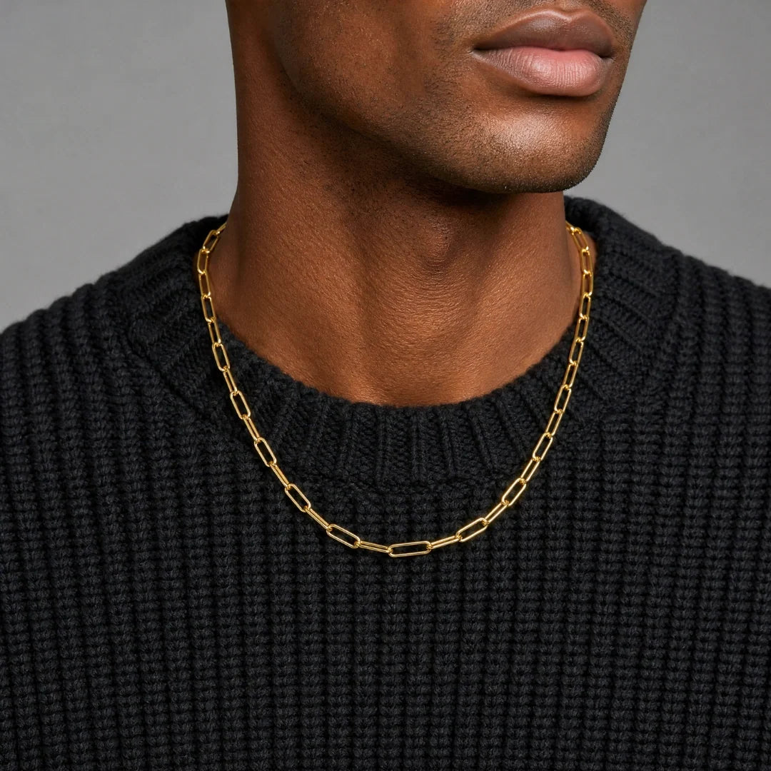 Paperclip Chain (Gold) - 6mm