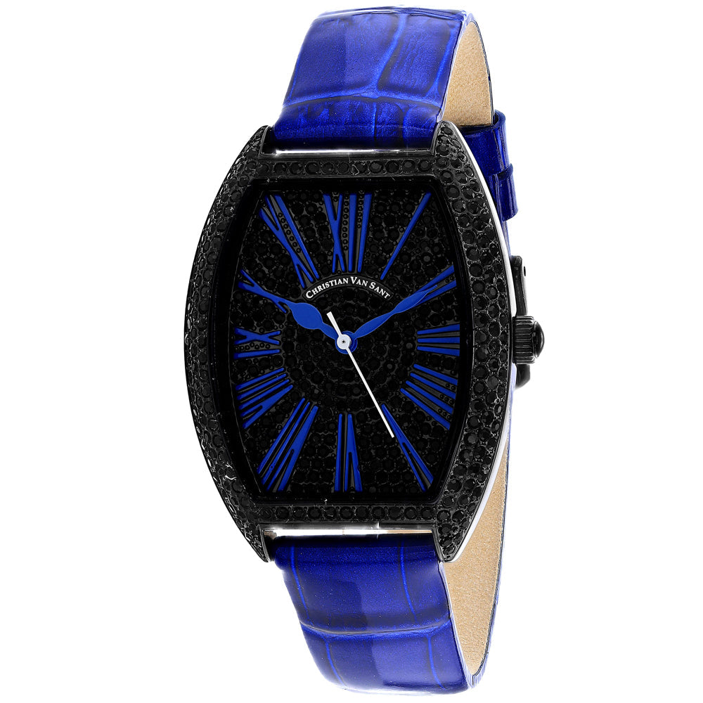 Christian Van Sant Women's Chic Black Tonneau 36mm