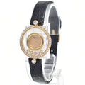 Chopard Happy Diamonds Round Quartz yellow gold With Diamond Bezel And Floating Diamonds Watch (Pre-Owned)