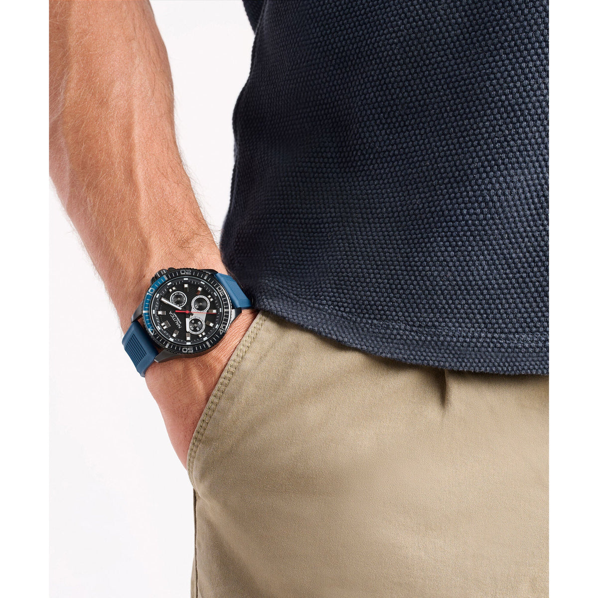 Nautica Mens Nct Windrose Wheat Fiber Watch Box Set
