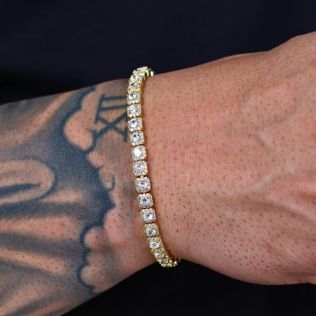 Micro Clustered Tennis Bracelet (Gold) - 5mm