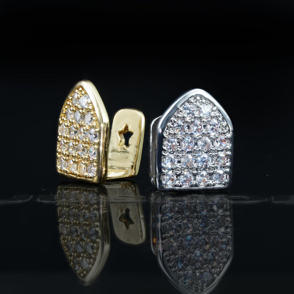 Gold-Plated Grillz Bar Iced Edition  Single