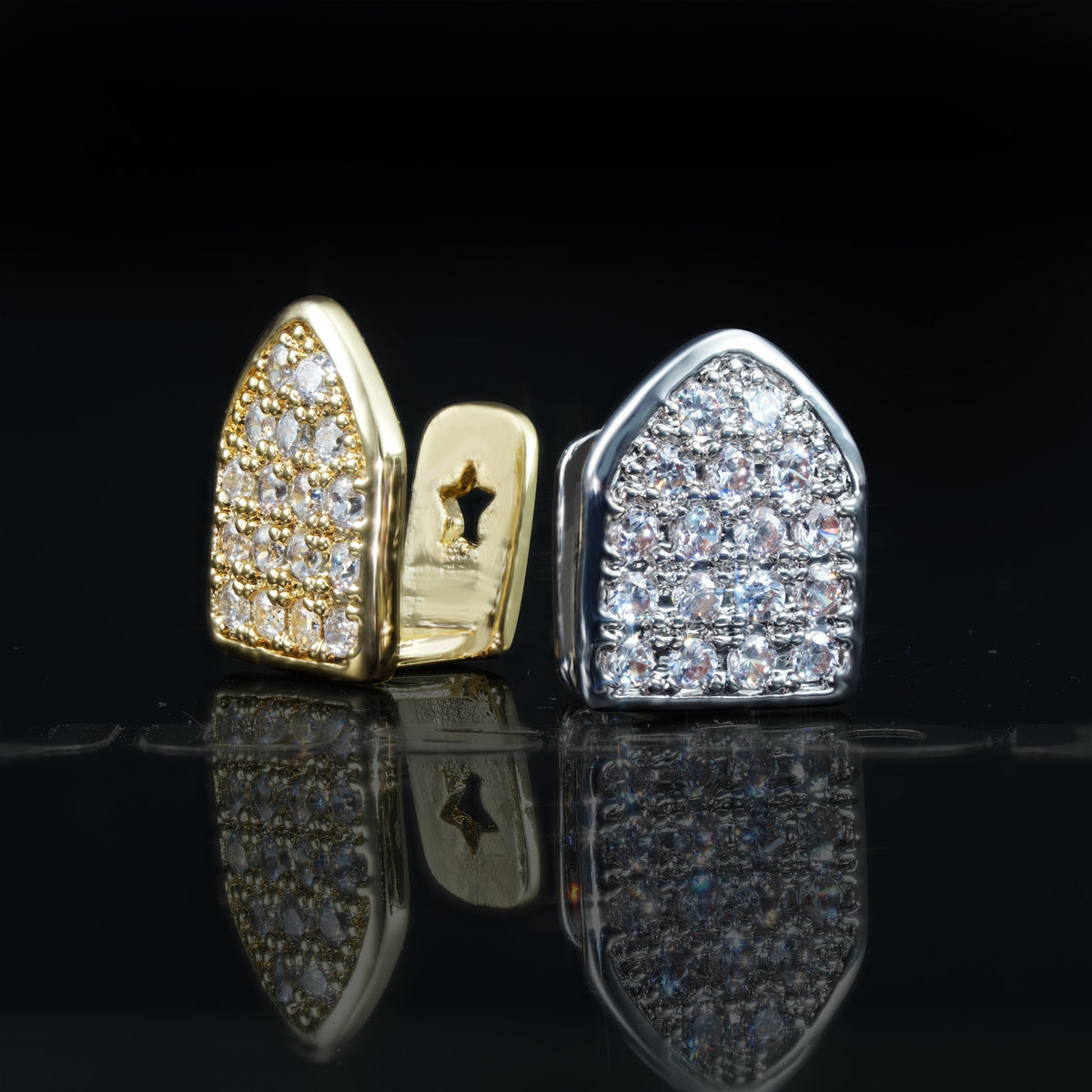 Gold-Plated Grillz Bar Iced Edition  Single