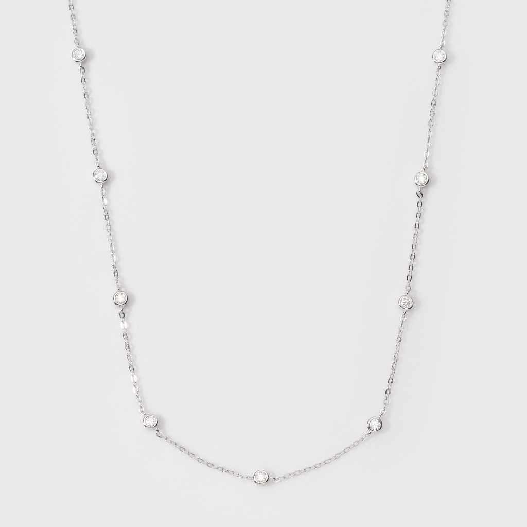 Moissanite Novem Necklace (Silver)