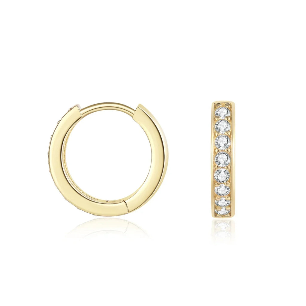 Moissanite Hoop Earrings