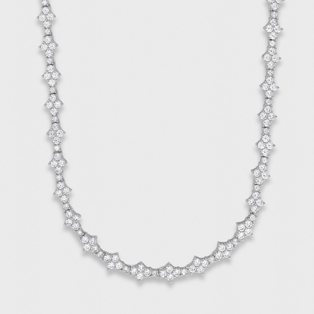 Honeycomb Tennis Chain (Silver) - 6.5mm