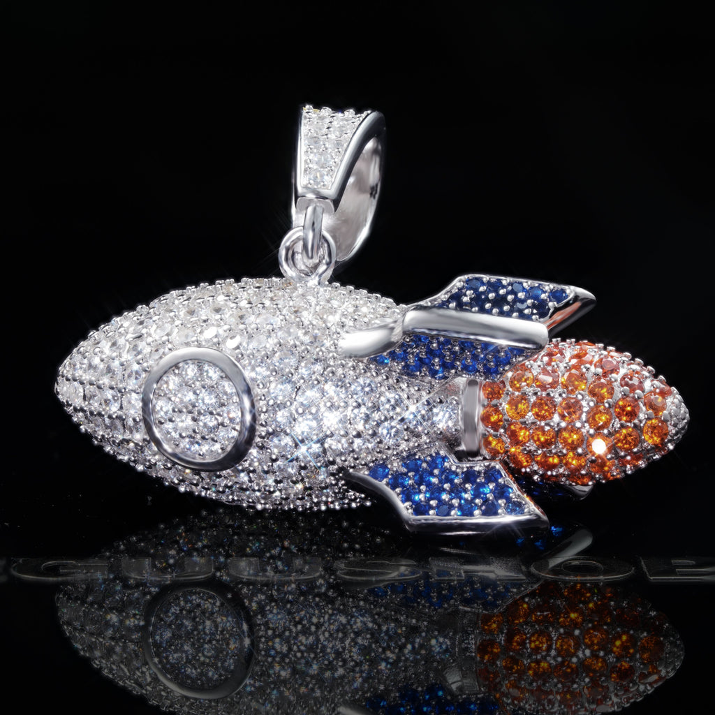 Solid .925 Silver Rocket Necklace