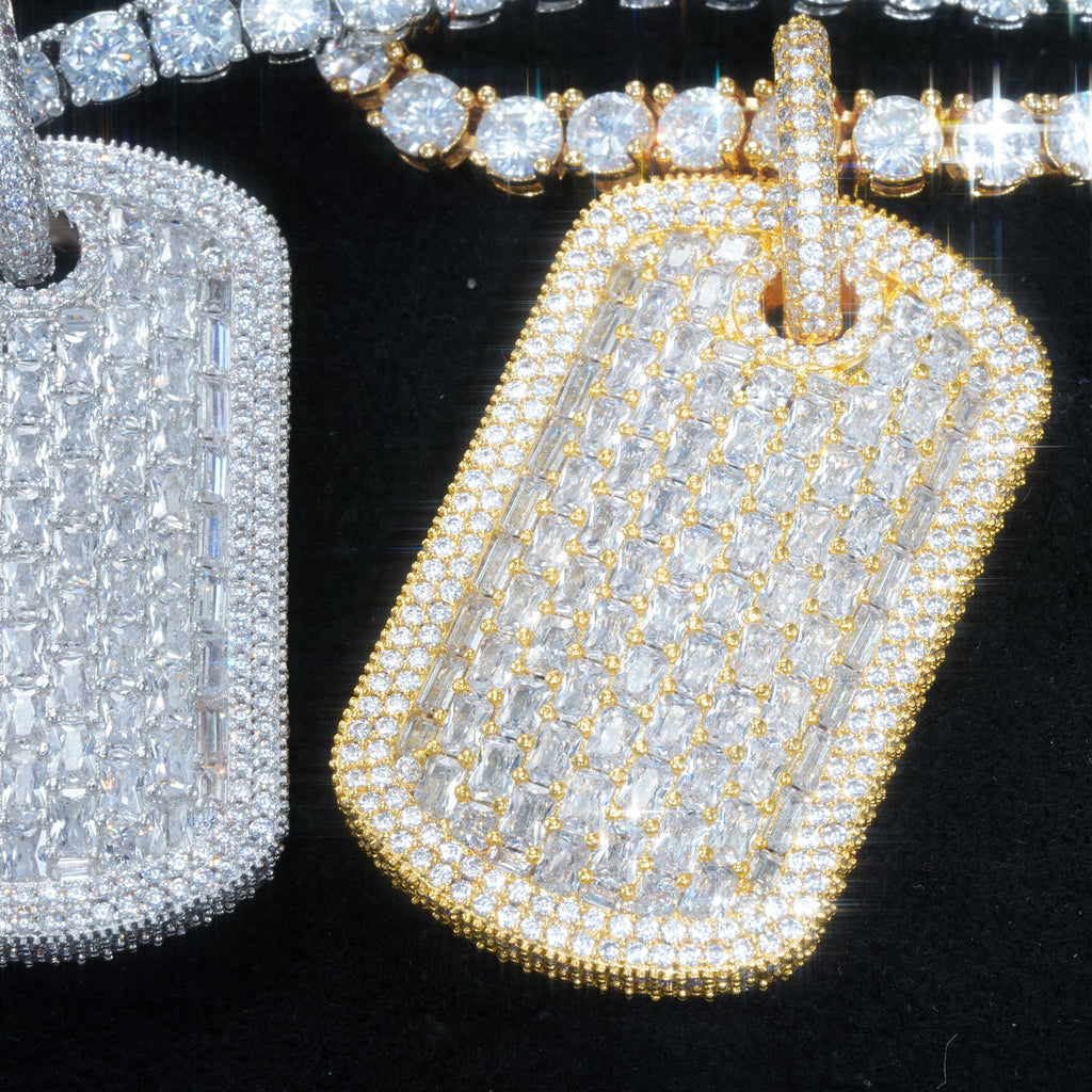 ICED DOG TAG PENDANT