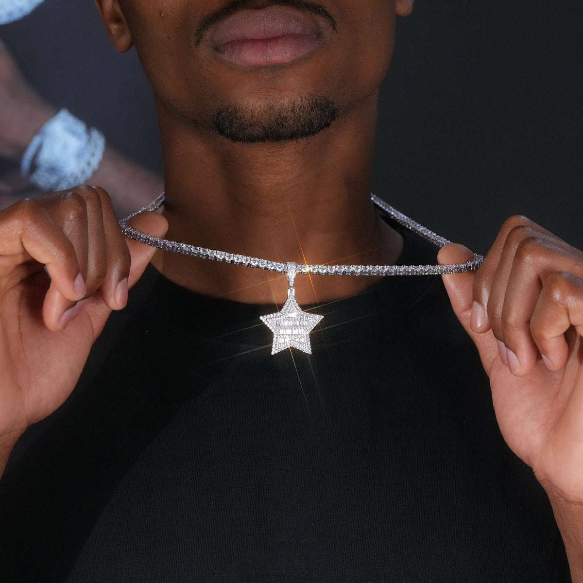 UPDATED 2019 Hip Hop CZ Pentagram Pendant