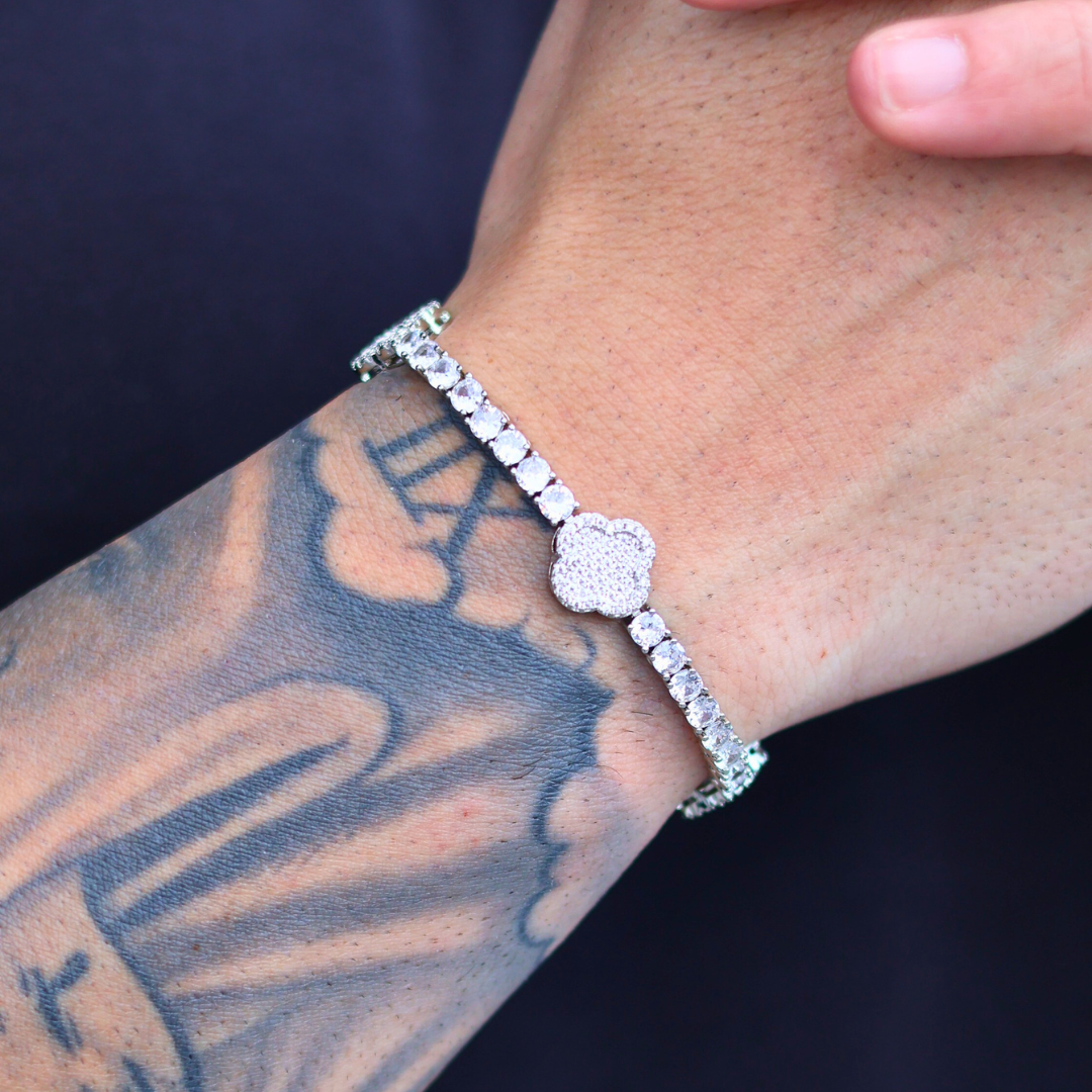 White Clover Set - Chain + Bracelet + Ring