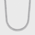 Iced Micro Prong Cuban Chain (Silver) - 6mm