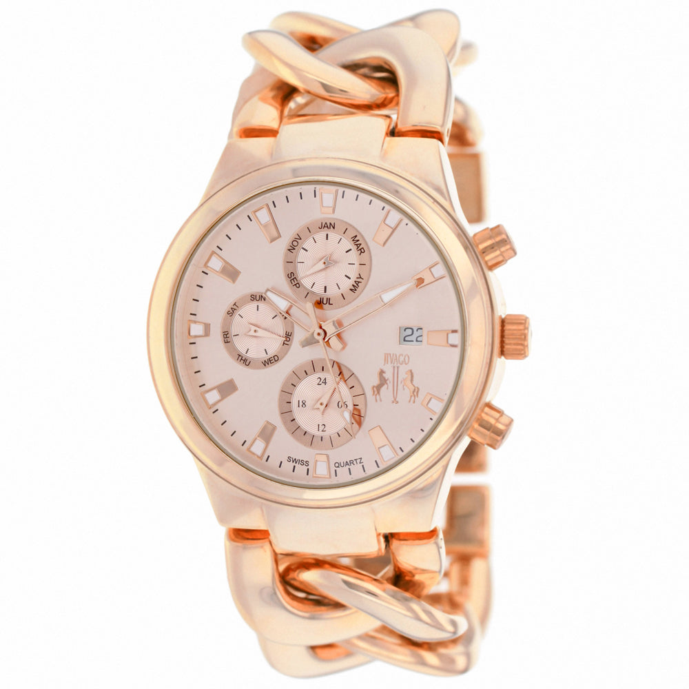 Jivago Women's Lev Rose Gold Round 38mm