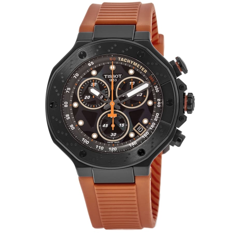 Tissot T-Race Chronograph Black Dial Rubber Strap Men's Watch T141.417.37.051.02